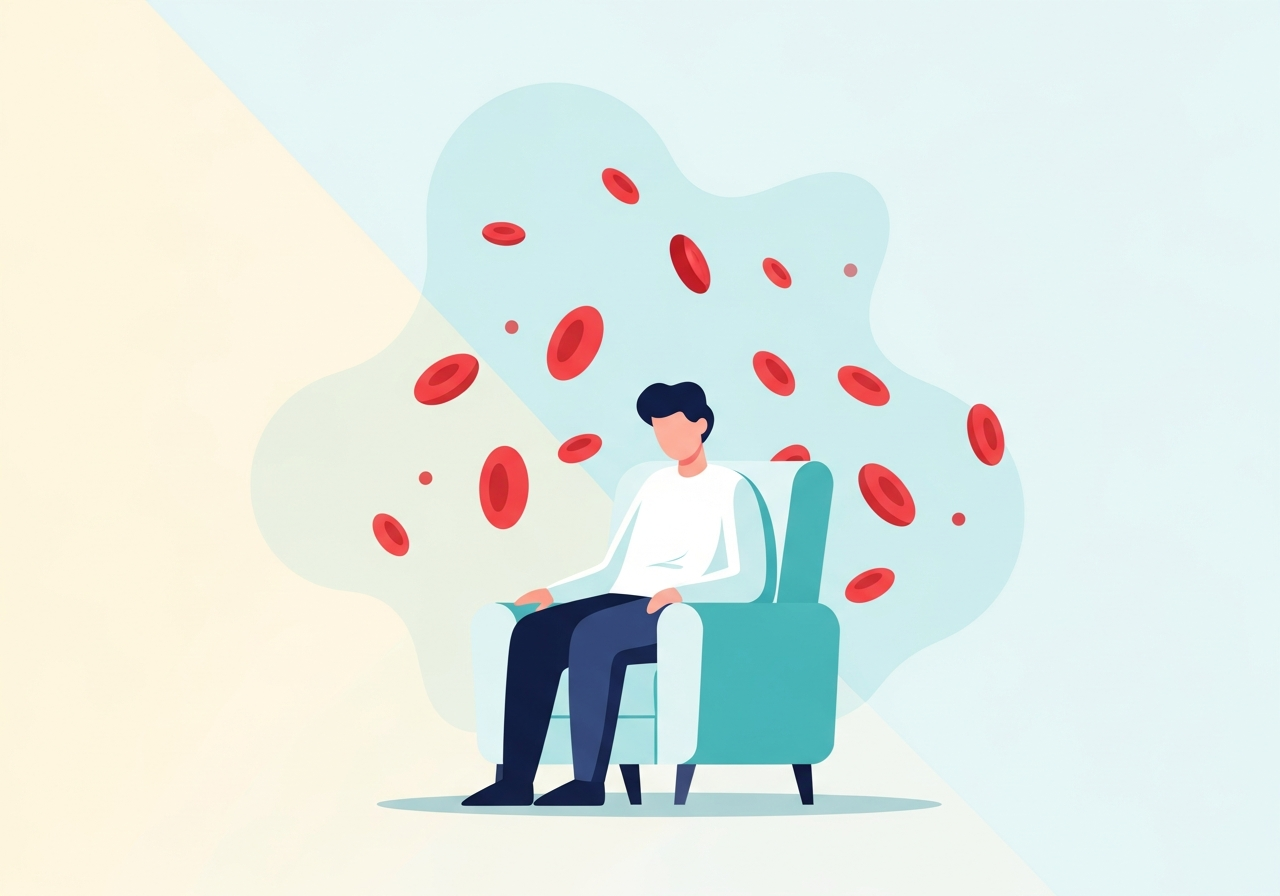 Fatigue as a Sign of Leukemia — educational medical diagram