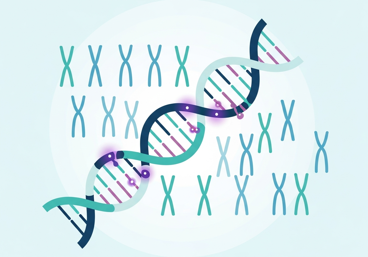 Genetics in Leukemia — medical illustration