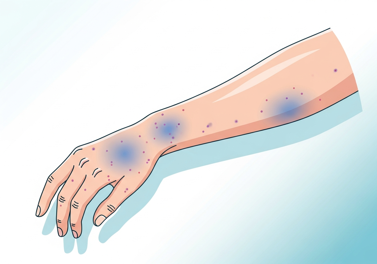 Leukemia Skin Changes — medical illustration