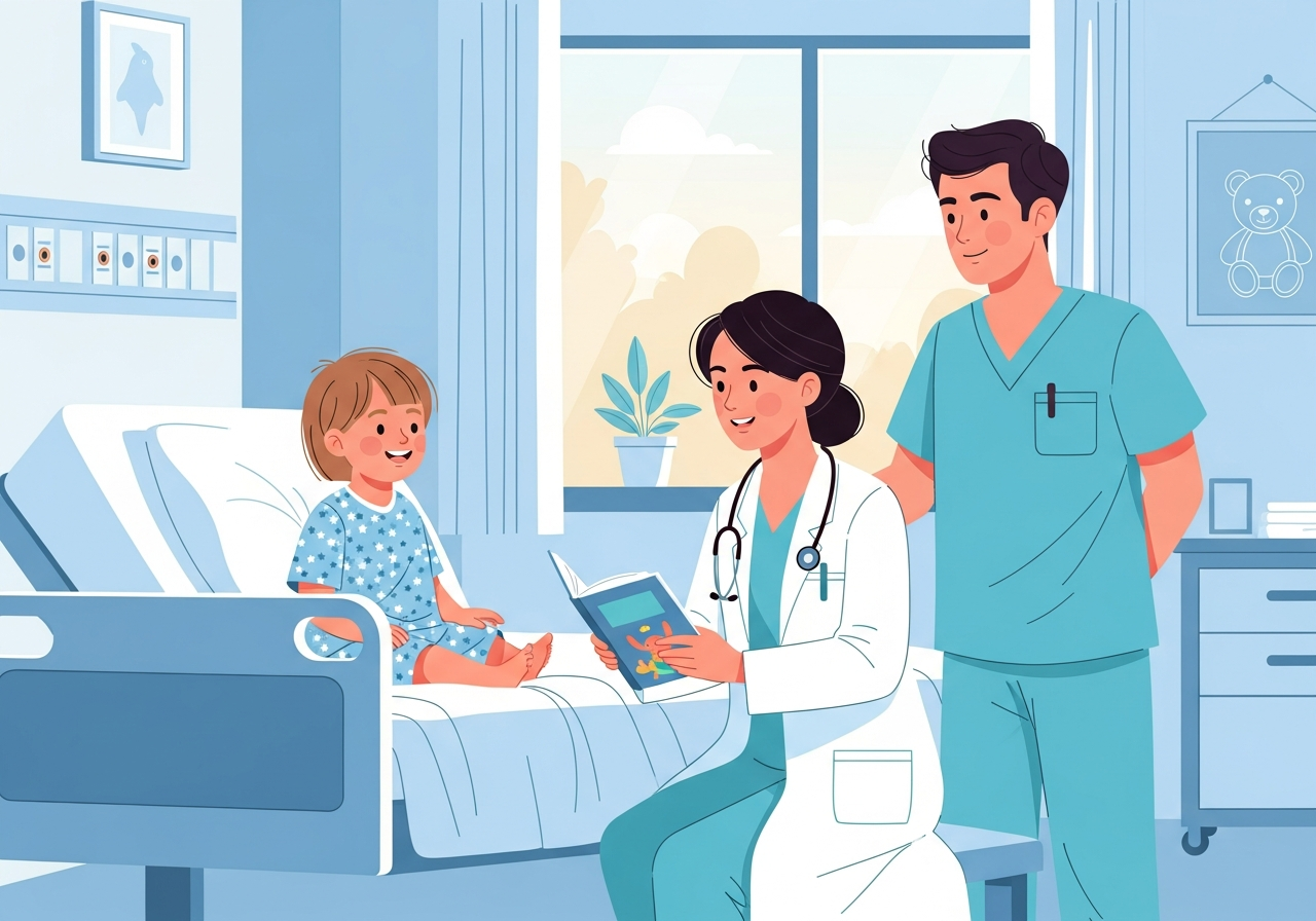 Pediatric Leukemia Care Overview — medical illustration