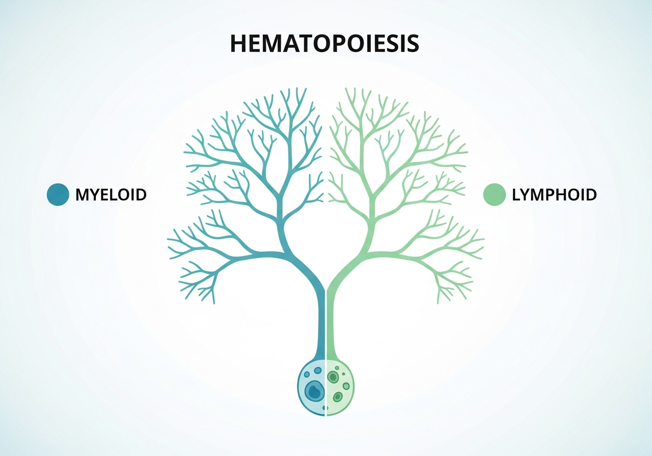 Types of Leukemia and Key Differences — educational medical diagram